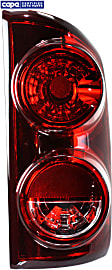 Passenger Side Tail Light, With bulb(s), Halogen, Clear and Red Lens, CAPA CERTIFIED