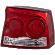 Passenger Side Tail Light, with Bulb, Halogen, Clear and Red Lens