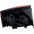 Passenger Side Tail Light, with Bulb, Halogen, Clear and Red Lens