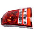 Passenger Side, Outer Tail Light, without Bulb, Halogen, Clear and Red Lens