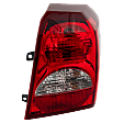 Passenger Side Tail Light, with Bulb, Halogen, Clear and Red Lens