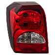 Driver Side Tail Light, with Bulb, Halogen, Clear and Red Lens