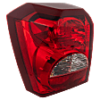Driver Side Tail Light, with Bulb, Halogen, Clear and Red Lens