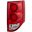 Passenger Side Tail Light, with Bulb, LED, Clear and Red Lens, 6 Cyl., 3.6L Engine