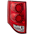 Driver Side Tail Light, With bulb(s), LED, Clear and Red Lens, 6 Cyl., 3.6L Engine, CAPA Certified