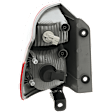Passenger Side, Outer Tail Light, with Bulb, Halogen, Clear and Red Lens