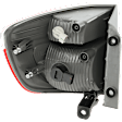 Passenger Side, Outer Tail Light, with Bulb, Halogen, Clear and Red Lens