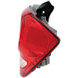 Passenger Side, Outer Tail Light, with Bulb, LED, Clear and Red Lens, Chrome Interior