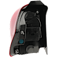 Passenger Side, Outer Tail Light, with Bulb, LED, Clear and Red Lens, Chrome Interior