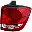 Passenger Side, Outer Tail Light, with Bulb, LED, Clear and Red Lens, Chrome Interior, CAPA CERTIFIED