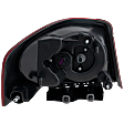 Passenger Side Tail Light, with Bulb, Halogen, Clear and Red Lens