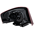 Passenger Side Tail Light, with Bulb, Halogen, Clear and Red Lens