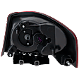 Driver Side Tail Light, with Bulb, Halogen, Clear and Red Lens