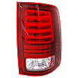 2013-2018 Ram 1500 - Passenger Side Tail Light, with Bulb, LED, Clear and Red Lens, Black Interior, With Sport Type, CAPA CERTIFIED