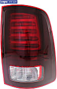 2013-2018 Ram 1500 - Passenger Side Tail Light, with Bulb, LED, Clear and Red Lens, Black Interior, With Sport Type, CAPA CERTIFIED