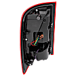 2013-2018 Ram 1500 - Passenger Side Tail Light, with Bulb, LED, Clear and Red Lens, Black Interior, With Sport Type, CAPA CERTIFIED