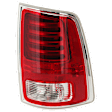 Passenger Side Tail Light, with Bulb, LED, Clear and Red Lens, Chrome Interior, With Premium Type