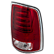 Passenger Side Tail Light, with Bulb, LED, Clear and Red Lens, Chrome Interior, With Premium Type, CAPA CERTIFIED