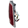 Passenger Side Tail Light, with Bulb, LED, Clear and Red Lens, Chrome Interior, With Premium Type, CAPA CERTIFIED