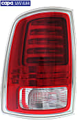 Driver Side Tail Light, with Bulb, LED, Clear and Red Lens, Chrome Interior, With Premium Type, CAPA CERTIFIED