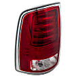Driver Side Tail Light, with Bulb, LED, Clear and Red Lens, Chrome Interior, With Premium Type, CAPA CERTIFIED
