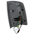 Driver Side Tail Light, with Bulb, LED, Clear and Red Lens, Chrome Interior, With Premium Type, CAPA CERTIFIED