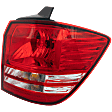 Passenger Side, Outer Tail Light, with Bulb, Halogen, Clear and Red Lens, CAPA CERTIFIED