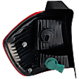 Passenger Side, Outer Tail Light, with Bulb, Halogen, Clear and Red Lens, CAPA CERTIFIED