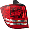 Driver Side, Outer Tail Light, with Bulb, Halogen, Clear and Red Lens, CAPA CERTIFIED