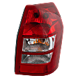 Passenger Side Tail Light, with Bulb, Halogen, Clear and Red Lens