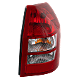 Passenger Side Tail Light, with Bulb, Halogen, Clear and Red Lens