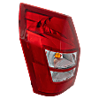 Driver Side Tail Light, with Bulb, Halogen, Clear and Red Lens