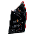 Driver Side Tail Light, with Bulb, Halogen, Clear and Red Lens