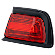 Passenger Side, Outer Tail Light, with Bulb, LED, Red Lens, CAPA CERTIFIED