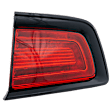 Passenger Side, Outer Tail Light, with Bulb, LED, Red Lens, CAPA CERTIFIED