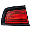 Driver Side, Outer Tail Light, with Bulb, LED, Red Lens