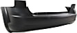 2013 Dodge Journey - Rear Primed Bumper Cover, For Models Without Fascia and Parking Aid Sensor, With Single Exhaust