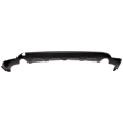 Rear, Lower Bumper Cover, Textured, (2-Piece Design), With Dual Exhaust Holes