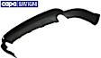 Rear, Lower Bumper Cover, Textured, (2-Piece Design), With Dual Exhaust Holes, CAPA CERTIFIED