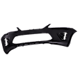 Front Primed Bumper Cover, 4 Cyl., 1.6L Engine, Hatchback/Sedan, Without Parking Aid Sensor Holes, CAPA Certified