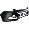 Front, Upper Primed Bumper Cover, Without Active Park Assist, Without Object Sensor Holes, CAPA Certified