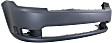 Front Primed Bumper Cover, Without Parking Aid Sensor Holes, CAPA Certified