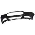 Front Primed Bumper Cover, For Models without Active Park Assist System and Tow Hook Hole, CAPA Certified