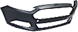 Front Primed Bumper Cover, For Models with Tow Hook Hole and without Active Park Assist System