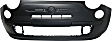 Front Primed Bumper Cover, With Fog Light Holes, Without Bumper Applique Holes, Pop Model, CAPA Certified