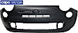 Front Primed Bumper Cover, With Fog Light Holes, Without Bumper Applique Holes, Pop Model, CAPA Certified