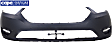 2014 Ford Taurus - Front Primed Bumper Cover, For Model Without Active Park Assist System, CAPA Certified