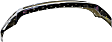 Front Bumper, Chrome, Without Mounting Brackets, CAPA CERTIFIED
