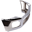 Front Bumper, Chrome, Without Mounting Brackets, CAPA CERTIFIED