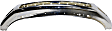 Front Bumper, Chrome, With Bumper End Holes, Without Mounting Brackets, CAPA CERTIFIED